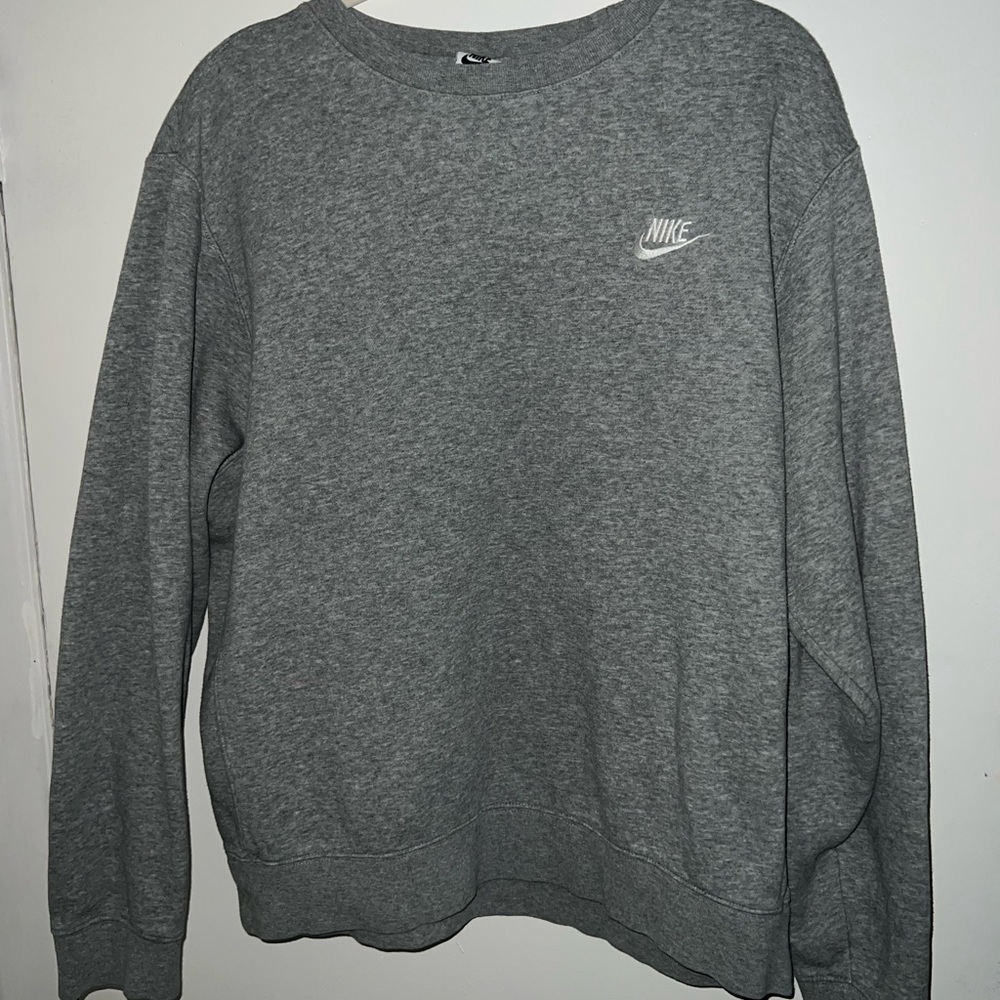 Nike Crewneck Pullover Sweatshirt Size Medium Gray Great Condition